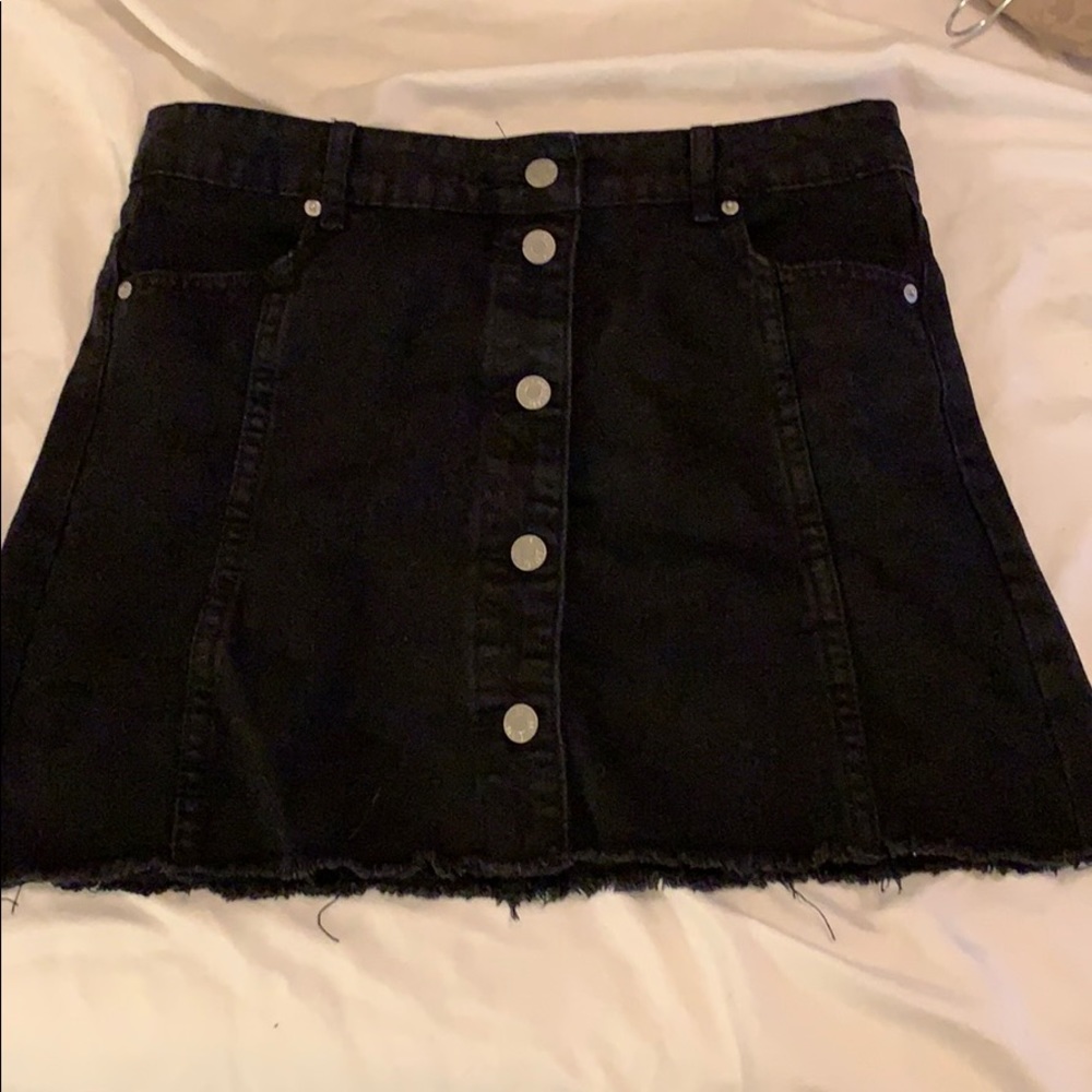 Black Denim Skirt